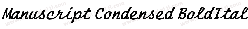 Manuscript Condensed BoldItalic字体转换